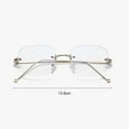 thumbnail image 5 of Tnobhg Blue Light Blocking Glasses Unisex Large Frame Rimless Clear View Strong Hinge Transparent Eye Protection Clear Bluelight Glasses Spectacles Eyewear, 5 of 7