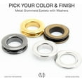 thumbnail image 5 of CRAFTME STUDIO 3/4 Inch (19mm) Grommets Eyelets with Washers, 25 Sets Metal Fasteners for Clothes, Leather and Canvas (Gold), 5 of 6