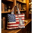 thumbnail image 5 of Tong USA 250th Anniversary Quilted Tote Patriotic Shoulder Handbag For Daily Use, 5 of 5