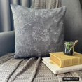 thumbnail image 5 of The HomeCentric Throw Pillow Cover Pack of 2 22x22 inch (55x55 cm) Pillow Covers Charcoal Grey Willow Design Zardozi Embroidered Pillows Cover Art Silk Pillows Cover Floral Easter - Willow Splendor, 5 of 8