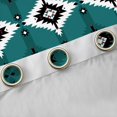 thumbnail image 4 of Erosebridal Hippie Aztec Blackout Curtains Set of 2 (52x84 Each), Teal White Black Window Curtains, 4 of 6