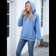 thumbnail image 5 of Sudadera con Capucha para Mujer, Informal, de Larga, Holgada, con Bolsillo. Azul XL, 5 of 9