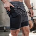 thumbnail image 2 of 2023 Camo Running Shorts Hombres 2 en 1 de dos pisos de secado rápido GYM Sport Shorts Fitness Jogging Workout Shorts Hombres Deportes Pantalones cortos Tan Jianjun unisex, 2 of 2