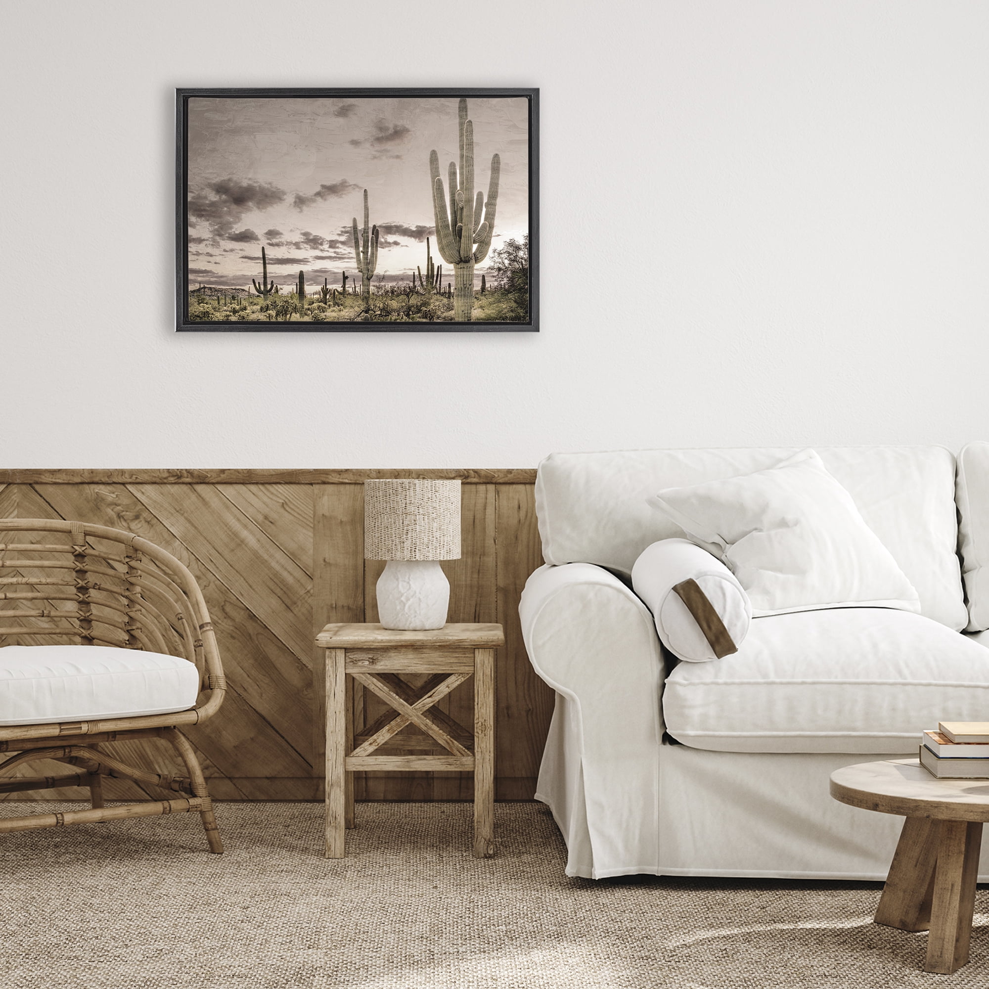 Stupell Industries Desert Sky Wilderness Black Framed Floater Canvas Wall Art, design by Kim Allen