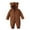 Brown, variant on Fesfesfes Newborn Baby Jumpsuit Fleece Footie Snowsuit Winter Bunting Onesie Cartoon Warm Hooded Romper Jumpsuit Outfits For Girls Boys Plus Size $10