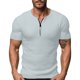 thumbnail image 1 of pstuiky camisetas de hombre, Camisa de verano para hombre, playera, de manga corta, informal, de color liso, con botones, manga corta y cuello en V. camisetas de hombre xxxl, 1 of 3