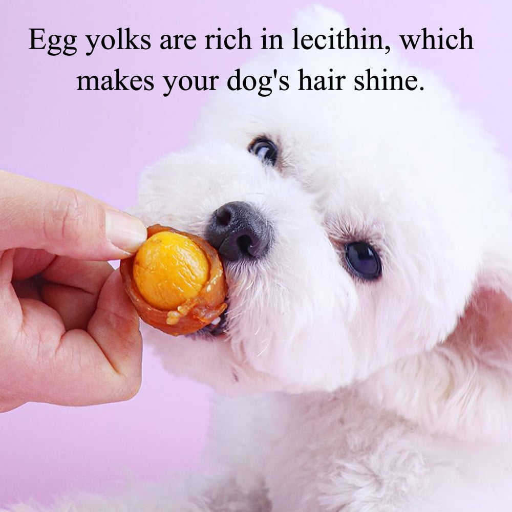 Duck Wrapped Egg Yolk Dog Treats for Small, Medium, & Large Dog - Made with Fresh Duck and Egg Yolk, Lecithin Rich Make the Perfect Positive-Reward Training Treats for Dogs,1.32lbs