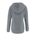 thumbnail image 5 of YUGYXL Women's Half Button Hoodies Loose V Neck Pullover Sweatshirts Trendy Casual Long Sleeve Going Out Tunic Tops Dark Gray XXL, 5 of 6