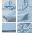 thumbnail image 6 of Hearthz Baggy Hoodies for Women Drop Shoulder Long Sleeve Cute Sweatshirts for Women Fall Winter Solid Color Pullover Sweaters for Women with Pocket Light Blue XXL, 6 of 7