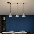 thumbnail image 5 of Kiven H Track Pendant Light Hanging Iron Art Pendant Light for Dining Room, Office Cord Length Customizable ，Bulbs and Track Not Included - 1Pack (Macaron Blue), 5 of 7