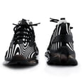 thumbnail image 3 of Black White Linework Walking Shoes for Men Woman Lightweight Tennis Fashion Elastic Sports Shoes Cushion Basketball Shoes, 3 of 7