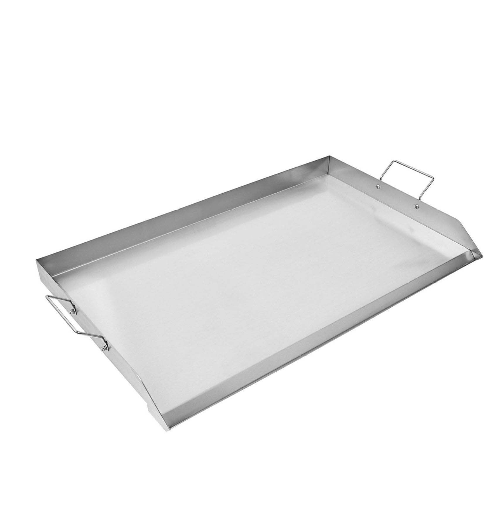 36x22 Flat Top Griddle Stainless Steel - Universal BBQ Grill Pan - Outdoor Gas Grill Accessory - Heavy Duty Cookware - Commercial Grade