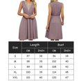 thumbnail image 2 of Vestido De Mujer Vestido de verano para mujer Vestido elegante con bolsillo Simple para fiesta navideña (Púrpura XL) Ygjytge para Mujer Púrpura T S, 2 of 8