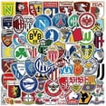 thumbnail image 2 of 100pcs Soccer Team Logo Stickers, Soccer Club Sticker Pack, Waterproof Vinyl Stickers, Match Stickers For Laptops, Phone, Cars, Skateboards, 2 of 4