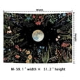 thumbnail image 2 of Tapiz de jardín iluminado por la luna Tapiz de luna Tapiz de flores Tapiz de plantas coloridas Tapiz para colgar en la pared Decoración para la habitación B, 2 of 8