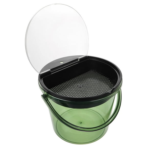 LOLIPPYY Drainage Bucket for Tea Handheld Compost Bin Portable Green 1Pack