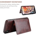 thumbnail image 5 of REQO iPhone Xs Wallet Case iPhone X Wallet Case Credit Card Holder, Premium Leather Kickstand Durable Shockproof Protective Cover iPhone X/Xs 5.8 Inch(Brown), 5 of 7
