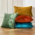 thumbnail image 4 of Knubmt 2 Pcs Velvet Soft Throw Pillow Covers Solid Color Pillowcase Decorative Square Cushion Case for Sofa Bedroom Car, 22x22 inch, 4 of 7