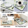 thumbnail image 4 of Sophisticated Floral Coffee Drying Mat, 19.5x12in - High Absorption Kitchen Counter Mat & Splash Guard, Perfect for Coffee Maker, Espresso Machine, Coffee Mat Enhancing Dining Room Décor, 4 of 7