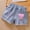 B Blue, variant on WAVSUF Denim Shorts for Kids Girls Breathable Cotton Elastic Waist Cartoon Print Summer Outdoor Walking Shorts Blue Size 5