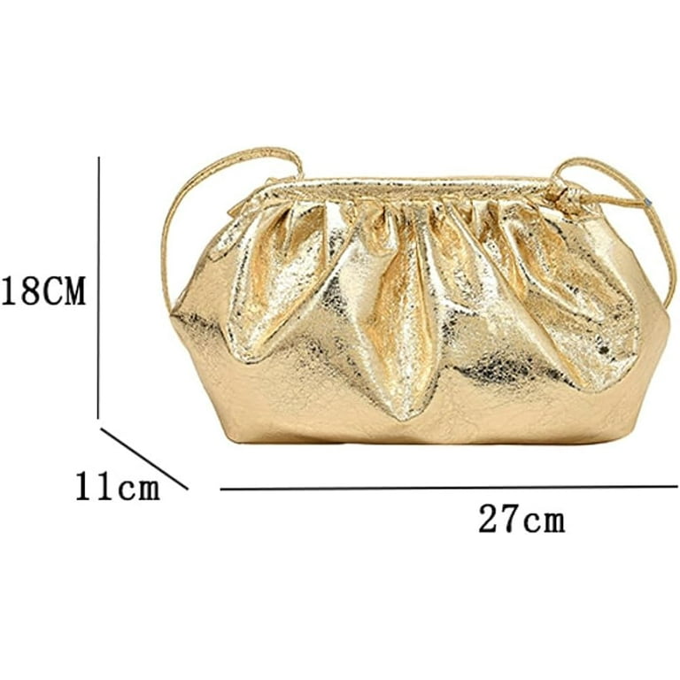 Kukuzhu Women Patent Leather Evening Bag Cloud Purse Clutch