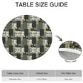thumbnail image 6 of Vintage Style Floral 44Inch Boho Round Tablecloth, Elastic Fitted Table Cover for 38 to 42 Inch Tables, Indoor Outdoor Party Use, 6 of 7