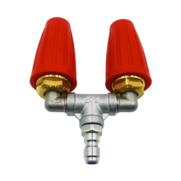 Boquilla de pulverización giratoria Boquilla de turbina doble Confiable Conveniente Fácil de instalar Accesorios de 4000 PSI para lavadora a presión Naranja