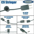 thumbnail image 2 of Novelty Lights 50 Foot String Light Set - Indoor/Outdoor Stringer Set for Christmas, Wedding Decor, Patios, & More - C9/E17 Intermediate Base (White Wire, 12" Spacing), 2 of 4
