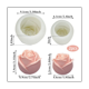 thumbnail image 3 of 2 piezas de moldes de silicona con forma de flor para hacer chocolate, pasteles, jabones, dulces, pasteles, velas, postres y mousse, 3 of 8
