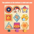 thumbnail image 6 of Kuroiy Wooden Geometry Puzzle Board | Shape Building Blocks for Math Learning | Educational Gift | Double-Sided Colorful Design | Compact 22.5cm Size | Durable Wood | 1 Piece, 6 of 6