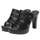 thumbnail image 1 of 1 Pair Fashion High Heel Sandals Outdoor Girl Sandals Summer Shoes (Black), 1 of 3