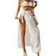 thumbnail image 2 of Txlixc Mujeres Bikini Cubrir Ups Color sólido / Impreso Cintura alta Tie Up Beach Wrap Falda Traje de baño Traje de baño Wraps Txlixc  Estilo de ocio, 2 of 4