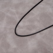 WINNICACA Genuine 2mm Italian Black Leather Cord Chain with Lobster Clasp Rope Chain Bracelet Birthday Anniversary Fathers Valentines Day Gifts for Men