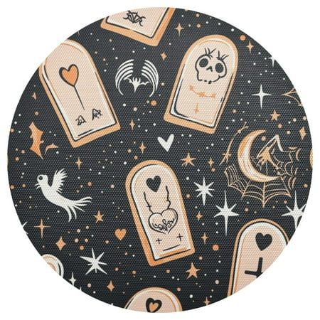 

Creative Tombstone 4-Piece 15.4in Heat-Proof PVC Plate Mats Easy Cut and Clean for Family Use