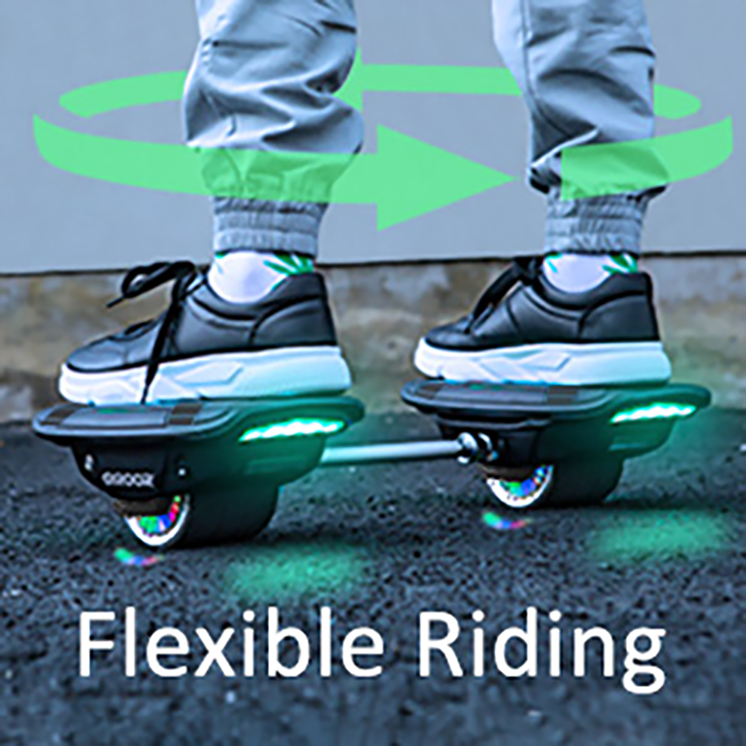 Magic Hover HS300 One Wheel Hoverboard Gyroshoes Electric Roller Skate, Self-Balancing Hover shoes with LED Light for Kids and Adults - image 3 of 9