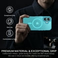 thumbnail image 4 of BENTOBEN Case for iPhone 16 [Compatible with Mag-Safe], 6.1" Metal Lens Frame Button Frame Hard Tpu Matte Magnetic Anti-Fingerprint Shockproof Protective Cover for iPhone 16, Lake Blue, 4 of 10