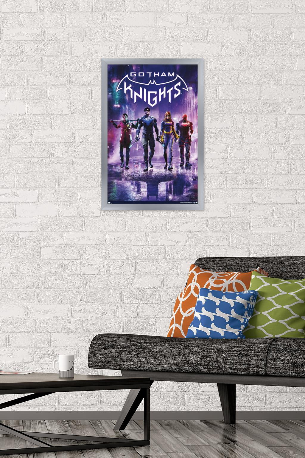 DC Comics Gotham Knights - Key Art Wall Poster, 14.725" x 22.375" Framed