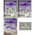 thumbnail image 4 of Purple Coastal Tie Up Curtains for Kitchen Bathroom Bedroom Windows 45 Inch Length, Spring Summer Ocean Beach Nautical Sea Wave Balloon Drape Curtains Shade Rod Pocket Drapery Curtain Panel, 42"x54", 4 of 7