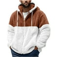 thumbnail image 2 of Miluxas Men's Full-Zip Hoodie, Fleece Hooded Sweatshirt with Zipper Coffee 12(XXL), 2 of 5