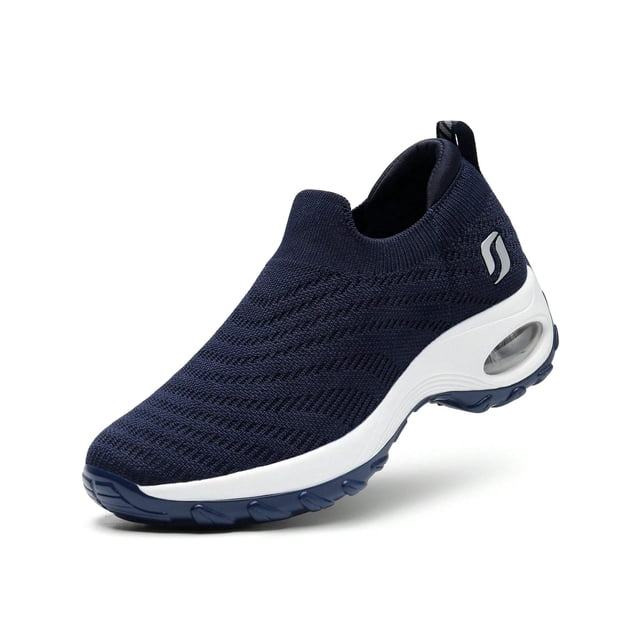 STQ Walking Shoes For Women Slip On Shoes With Arch Support Lightweight Air Cushioned Sock Sneakers