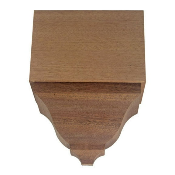Hardwood Crown Molding Middle Block EWCR82, Sapele Mahogany