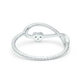 thumbnail image 3 of Simulated Cubic Zirconia Size-6 Infinity & Heart Ring Wedding Engagement Band 925 Sterling Silver, 3 of 7