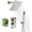 Brushed Nickel, variant on Shower Faucet Sets Complete,Shower System with Handheld,Rough-in Valve Included and Full Metal Components in Chrome Finish