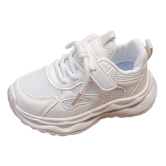 Quealent Unisex-Child White Tennis Shoes Breathable Sneakers for Boys Girls Lightweight Running Shoes Kids Toddler/Little Kid/Big Kid Gym Footwear White for Size 13.5