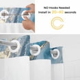 thumbnail image 5 of Blue Marble No Hook Shower Curtain Waterproof, Bathroom Curtains with Snap in Liners and See Through Top Window, Modern Contemporary Luxury Yellow Hotel Style Bathtub Curtains Shower 72"Wx84"L, 5 of 8