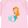 thumbnail image 4 of Inktastic Cute Little Mermaid, Orange Hair, Purple Sea Star Girls Long Sleeve Baby Bodysuit, 4 of 5