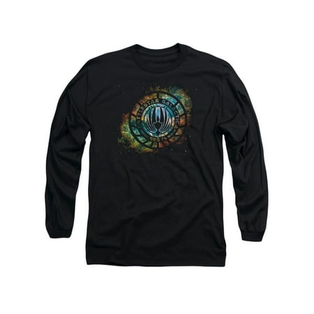 - Battlestar Galactica TV Series Starburst Galaxy Emblem Adult Long Sleeve T-Shirt