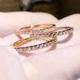 thumbnail image 3 of Anillo de plata de ley s925 con diamantes de una sola fila, elegante y sencillo, con microincrustaciones de diamantes, que combina con todo, 3 of 5