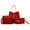 Red-F, variant on Clearance Upgrade Handbags Wallet Tote Bag Shoulder Bag Top Handle Satchel Purse Set 4Pcs Gray