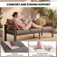 thumbnail image 6 of ABORON Patio Furniture Set, Patio Conversation Sets Sectional Sofa with 27" Deep Seating, 5-Seater Outdoor Patio Furniture Set w/ Coffee Table and All-Weather Thick Cushion, Easy Assembly, 6 of 9